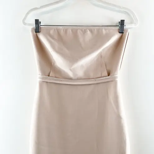 Elizabeth and James Sierra Strapless Pencil Midi Dress Blush Pink 2