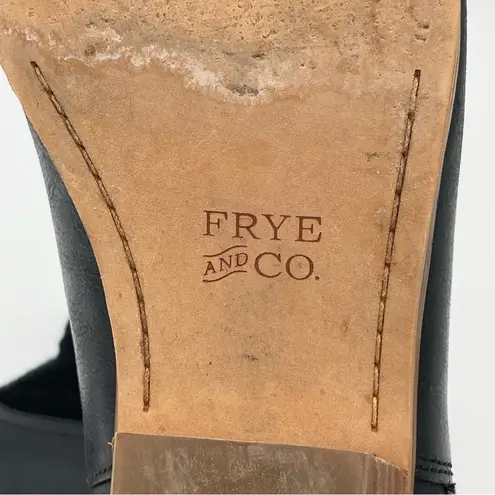 Frye and Co. Women's 10 Black Suede & Leather Rubie Zip Ankle Boots Western