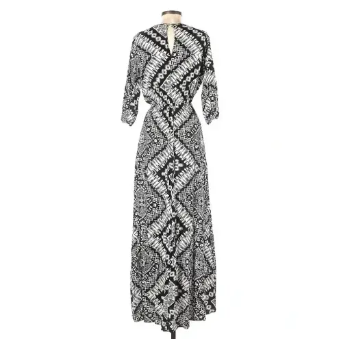 EXPRESS  | Black & White Bohemian Southwestern Long Sleeve Maxi Dress Size XS