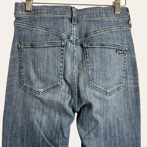 AYR The Bomb Pop Straight Leg Raw Hem High Rise Denim Blue Jeans Size 28S