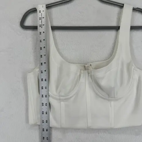 L'Academie Penn Corset Bustier Top Square Neck Sleeveless Zipper Closure Size M