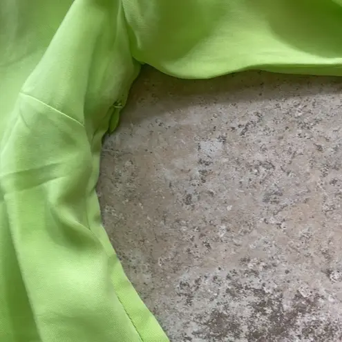 Mara Hoffman Naliyah V-Neck Midi Dress Neon Green