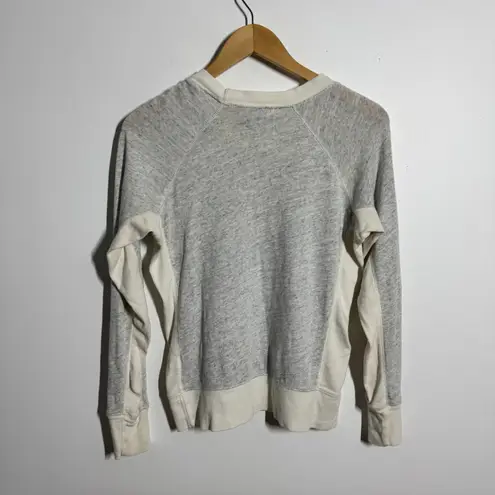 Nation Ltd Top Women M Gray Cream Casual Minimal Lightweight Coastal Layering