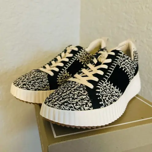 Dolce Vita Dolley Women's Sneaker, Black White Knit, Size 9.5, Retro Style NWT