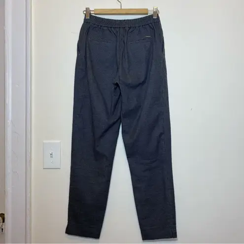 Massimo Dutti Straight Leg Houndstooth Pull-On Trouser Pants Grey/Black Sz 4