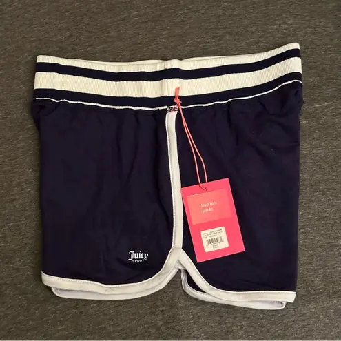 Juicy Couture  Women's Varsity Stripe Running Shorts XS Summer Navy Activewear