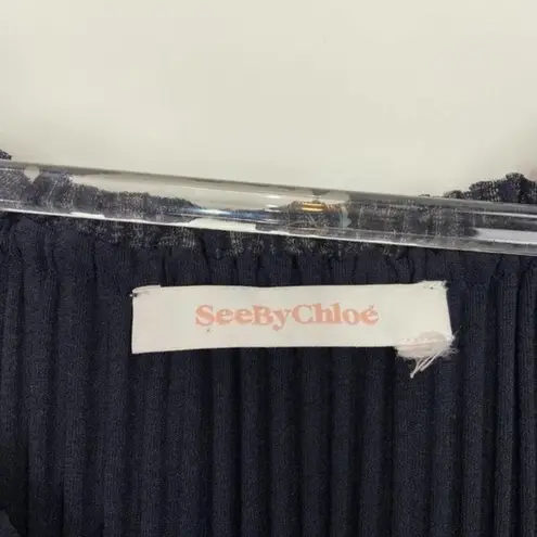 See By Chloe  Gauzy Layered Dress Ink Navy