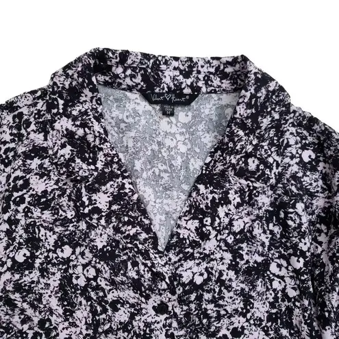Velvet Heart Wrap Tie Floral Blouse Womens Medium Long Sleeve Button Up