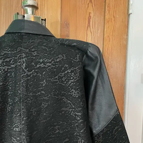 Vintage Iconic 80s Cassidy’s Textured Leather & Suede Jacket Sz Small Black