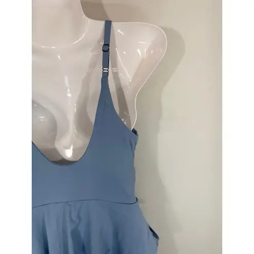 Halara Softly zero Airy Tiered Ruffle Mini Slip Dance Active Dress UPF50+ Sz. S