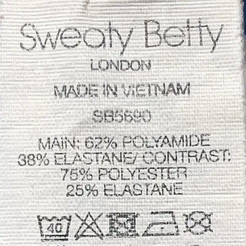 Sweaty Betty Power Block Gym Leggings Sage & Pink Colorblock Women's Size XS