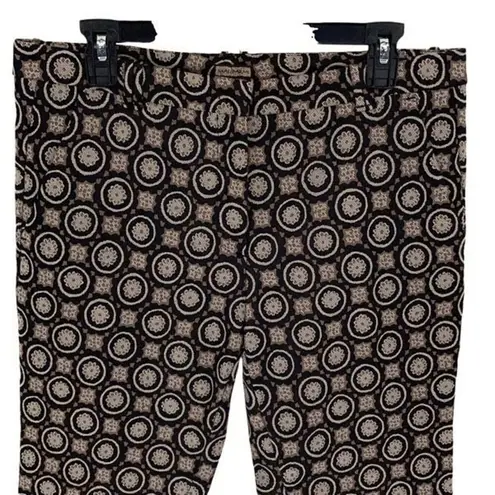 Maliparmi Womens Jacquard Circle Pattern Ankle Pants Chocolate Size 46 Large Brown