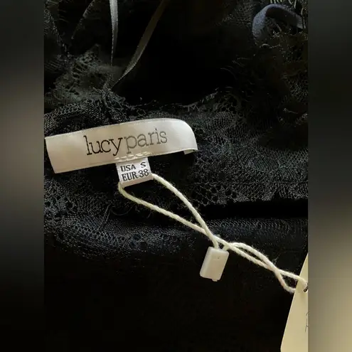 Lucy Paris Brynn Lace-Trim Camisole Tank Top Navy Blue Size Small New with tags