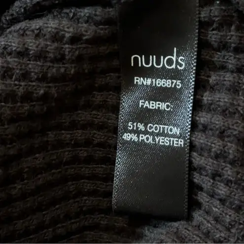 NUUDS Women’s Size M Black Waffle Knit Top & Pants Set Size M