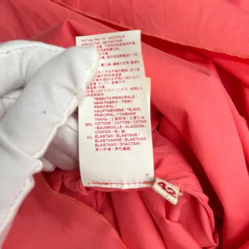 MARNI Sleeveless Pleated Shift Dress in Coral Poplin Size 42 IT (US 6) Orange