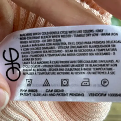 Ella Moss Tina Drop Shoulder Puff Sleeve Sweater Light Pink Size M