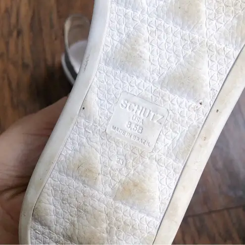 Schutz • Ofelia Prata Sneaker metallic silver lace up trainer court shoe