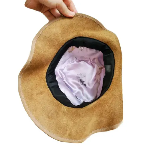 VTG Winfield Cover Co Brown Suede Leather Cowboy Hat Men Women Large Western