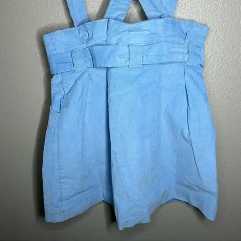 Urban Outfitters NEW  baby blue corduroy overall tie front skirt size small