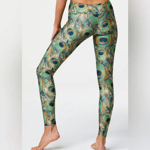 Onzie Flow Peacock Yoga Athleisure Fun Art to Wear Leggings
