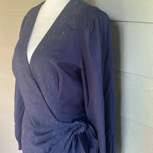 Rebecca Taylor Wool Blend Navy Cross Hatch Dress