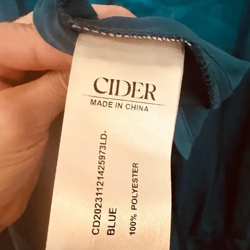 Cider asymetrical neck elastic waist maxi NWOT! dark teal size 2xl.