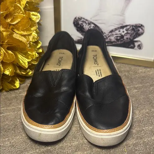 Toms  Women's Black Slip-On Shoes