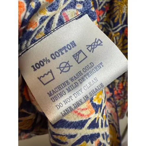 Pink City Prints Rah Rah Tiered Maxi Skirt Sz. M/L Blue Size L