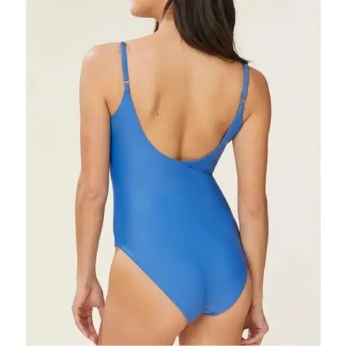 ANDIE NWT The Santorini Knot Key Hole One Piece Swimsuit Removable Cups L Blue