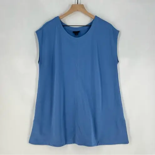 J. Jill Wearever Double Face Center Seam Top Periwinkle Blue Size M Size L