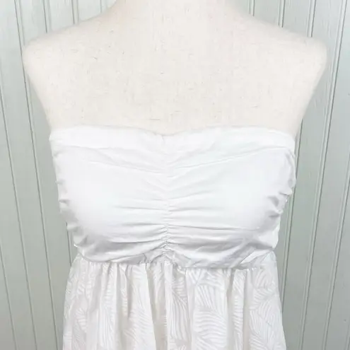 Krass&co Island Ariel Dress White Cotton Strapless Tie Back Beachy Size Medium