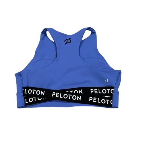 Peloton Women's Workout Top Periwinkle Blue Black Accents zipper front M