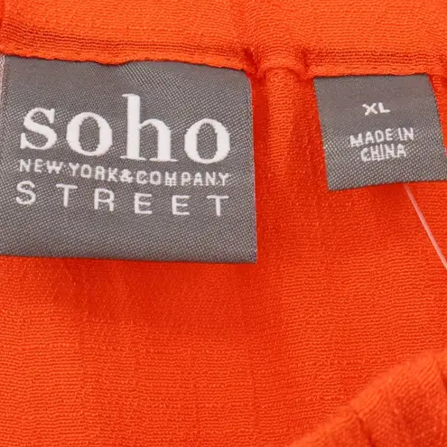 New York and Company Boho Peasant Maxi Skirt Orange Tiered Gauze Hippie Size XL