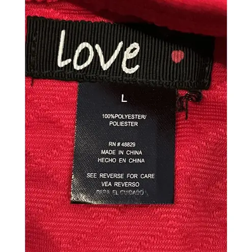 Love Brand Women's Size Medium Foil Print M Quilted Sweatshirt Red NEW