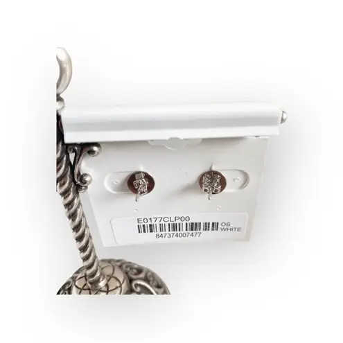 new Lassaire ᪥ Simulated Diamond Bezel Stud Earrings ᪥ Platinum Plated Silver ᪥