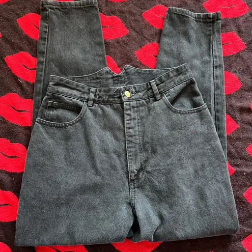 Paris Blues Vintage 80s 90s Black High Waisted Mom Jeans 28