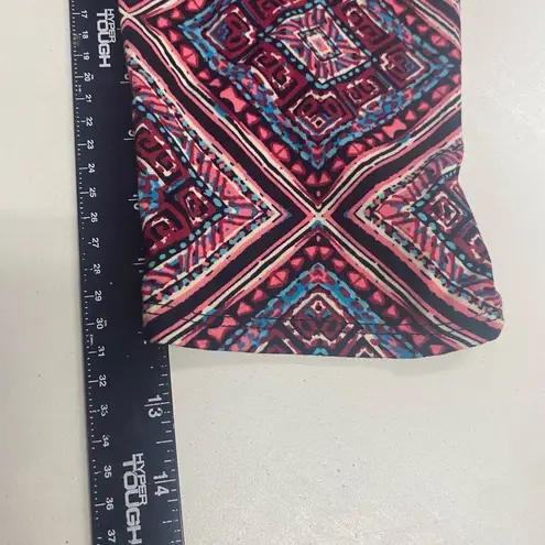 Agnes & Dora Women’s Scarf Dress Size 2X Pockets Burgundy Pink Blue Stretchy