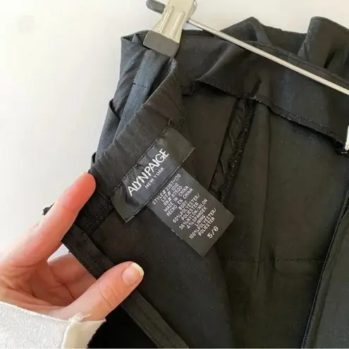 Alyn Paige Vintage Y2K Asymmetric Fringe Hem Strapless Mini Dress Size 5/6 Black