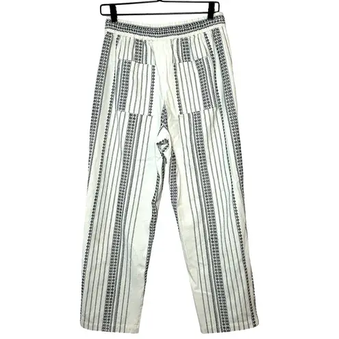 Anthropologie  Women’s Essential Beach Pants Black/Cream Size Small Petite