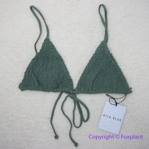 Aila Blue NEW  Free People Soraya Bikini Top,‎ green, size L