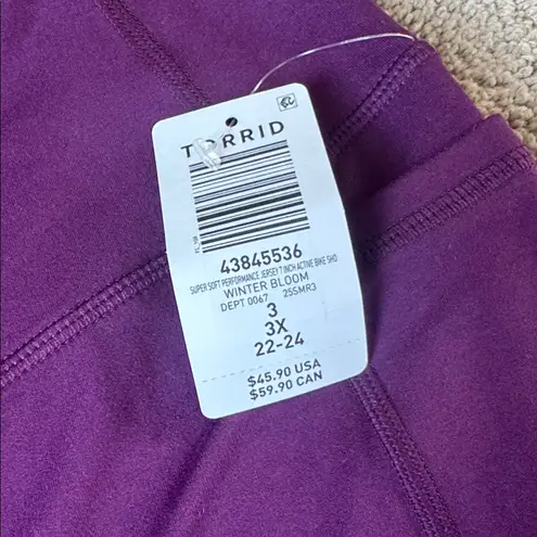 Torrid Tru by  Super Soft Performance Jersey 7 Inch Active Bike Shorts SIZE 3X