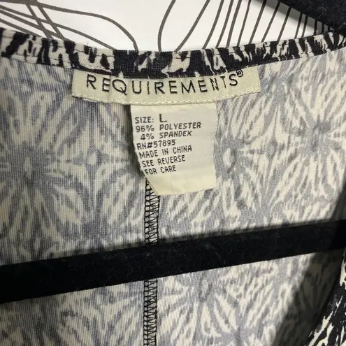 Requirements Vintage Black & White Faux Wrap Midi Dress Women's Size: Large