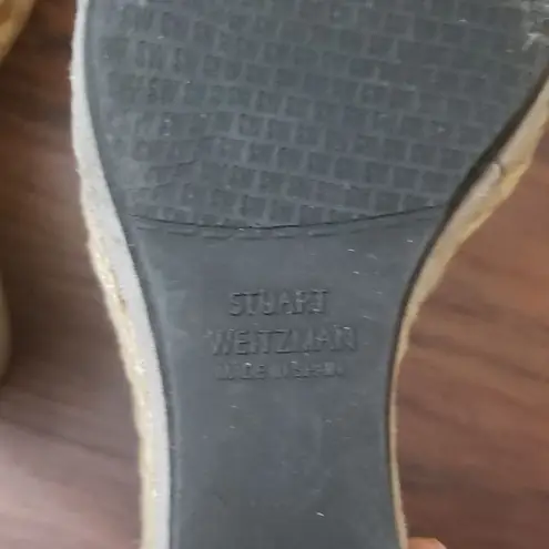 Stuart Weitzman  Grey Chic Feminine Summer Suede Wedge Platform Sandals Size 7 thumbnail 12