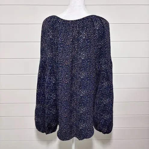 Lovestitch Navy Blue Patterned Women's Top Size L