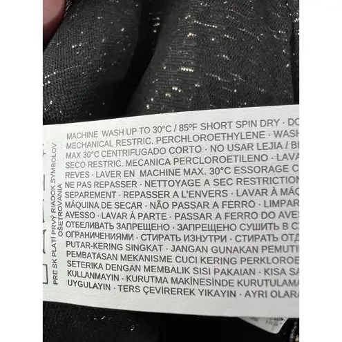 MNG Casual Metallic Textured Mini Skirt with Bow Detail Women's Size XS Gold