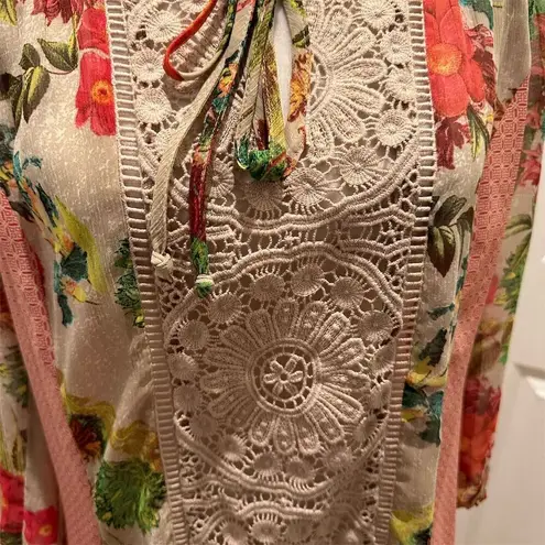 Meadow Rue Anthropologie Beige Floral Key