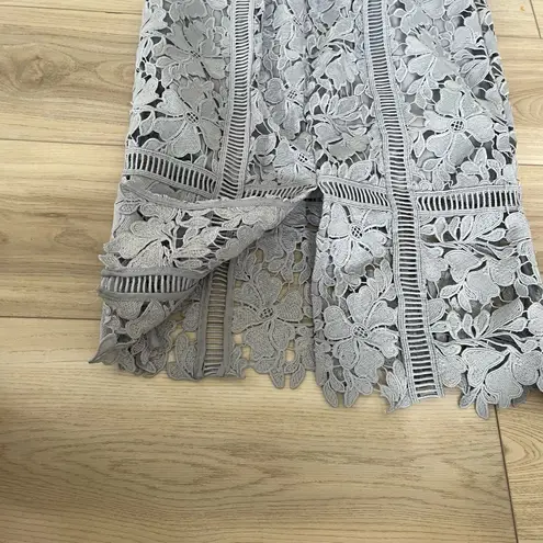 Bardot Botanical Lace Overlay Spaghetti Straps Lined Midi Dress Size US 4 XS