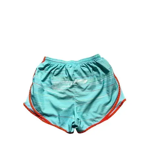 Nike Medium Teal, White, & Orange Running Shorts Blue