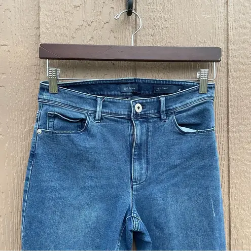 J Jill Womens Jeans Blue Denim Kick Flare Ankle Minor Distressing Stretch 4