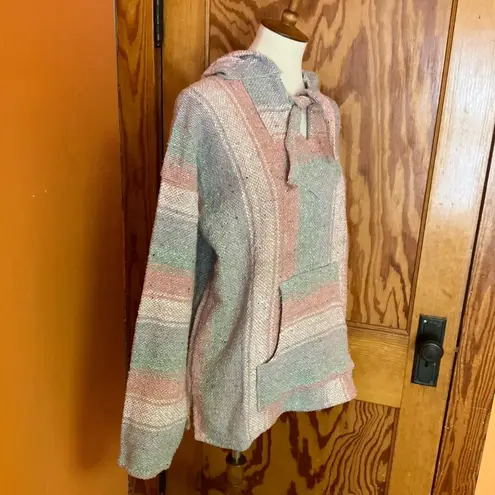 Vtg Y2K girly colors Baja hoodie Size L